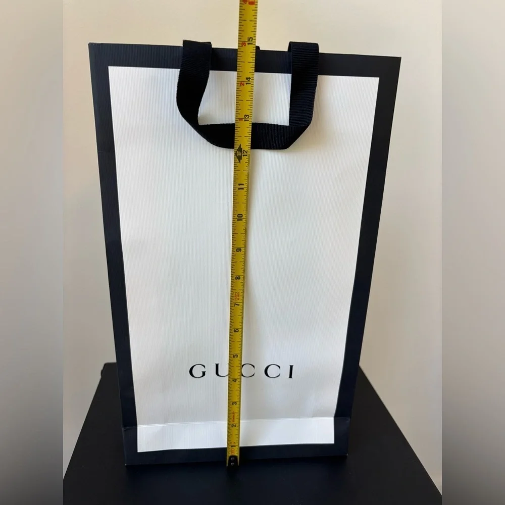Gucci black and White gift bag